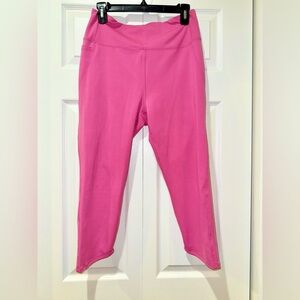 Vibrant Nanette Lapore Pink Leggings size Large  pointed leg openings. EUC